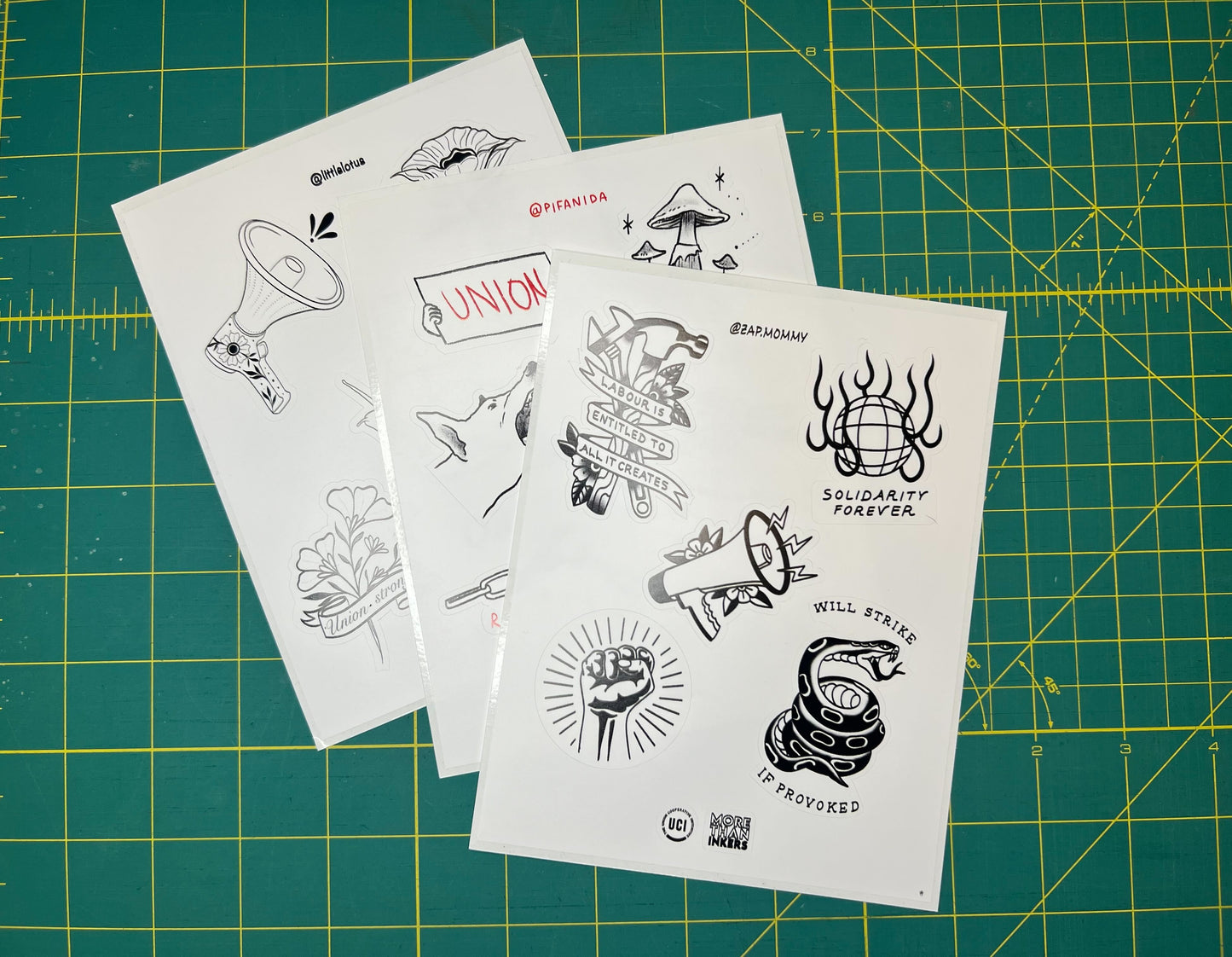 Union Solidarity Sticker Sheets